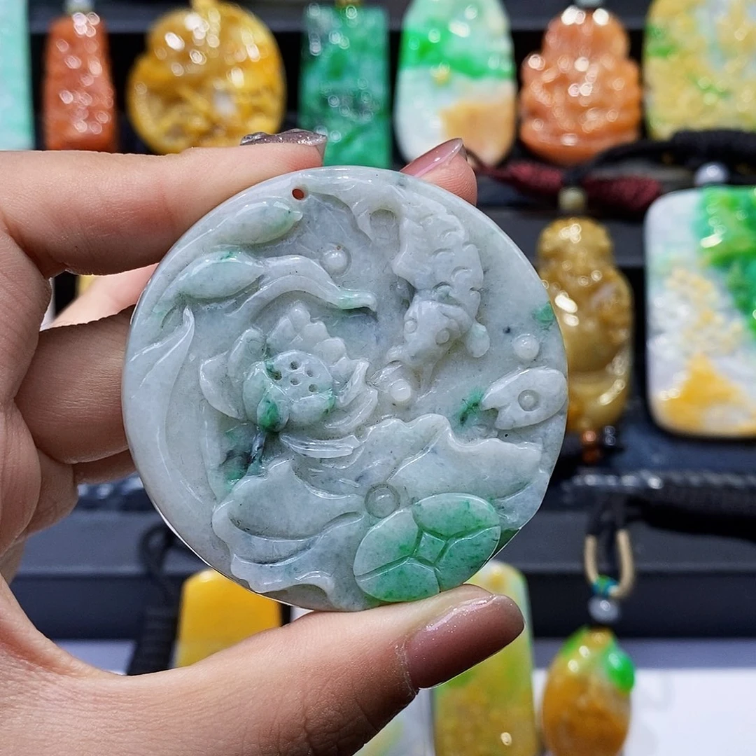 翡翠未镶嵌颈饰天然翡翠A货