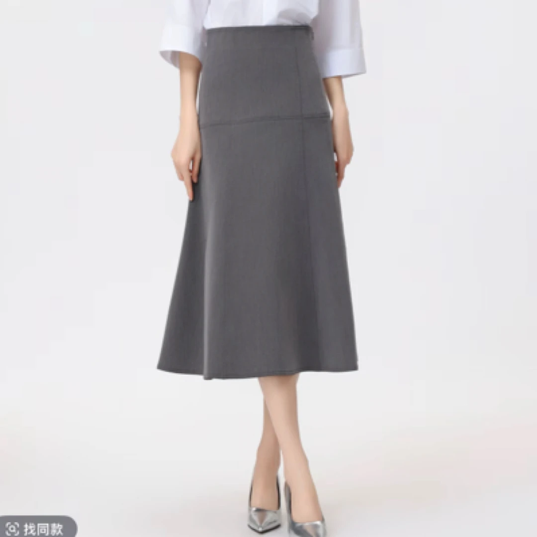 AMASS/阿玛施新款气质轻熟风时尚显瘦女装半身裙A字裙5200406