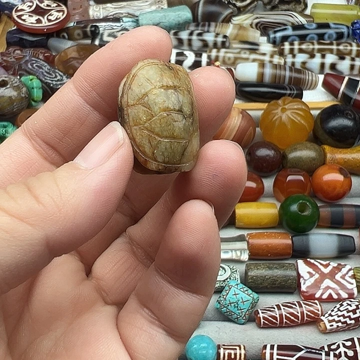 泉***青玛瑙/玉髓合金颈饰