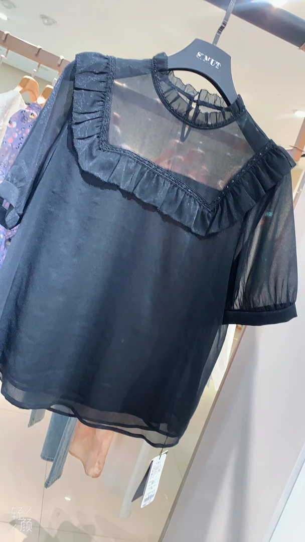 百搭时尚新款夏季纯色一粒扣高级感衬衫