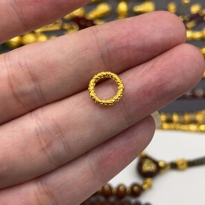 °***°足银玻璃唐草圈环10mm