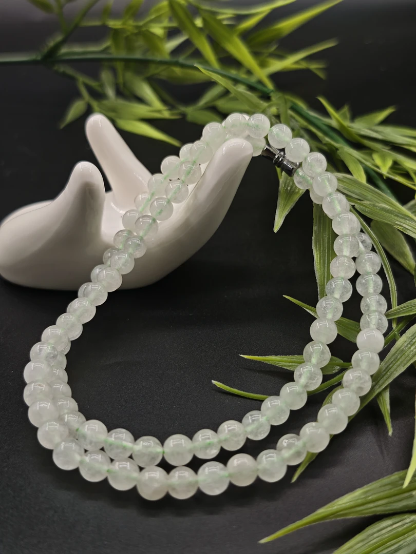 缅料A货正冰圆珠项链6mm多样性发