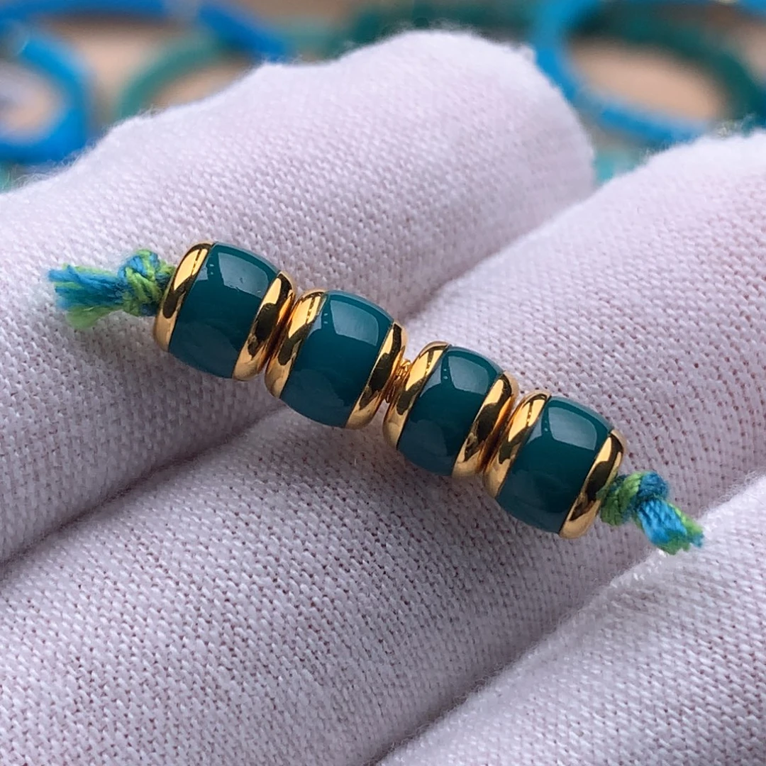 绿松石18K金镶嵌珠宝奇石6mm