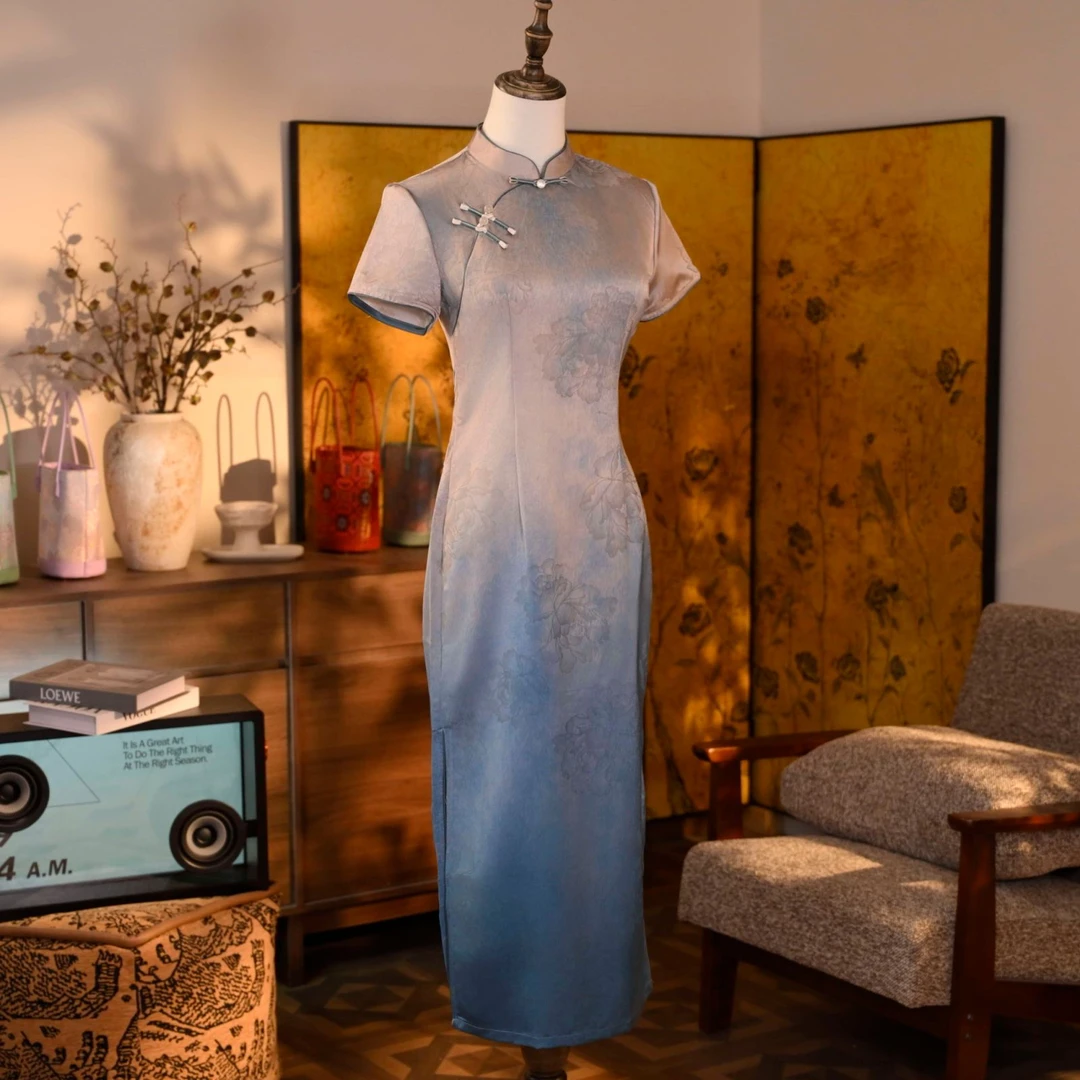 【A045】2025复古文艺减龄修身显白日常款旗袍115CM