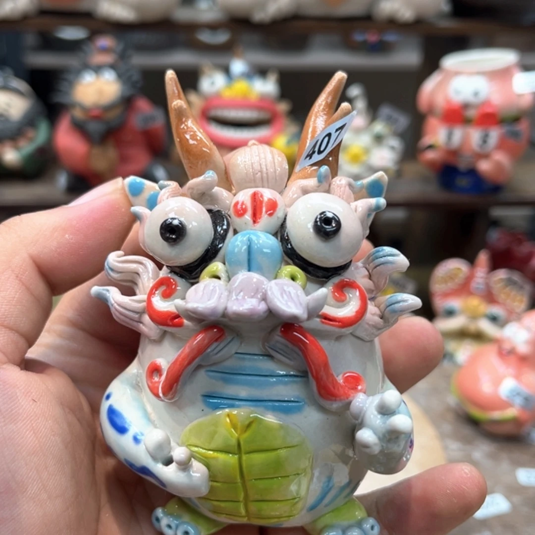 摆件纯手工抽象陶瓷摆件微瑕407