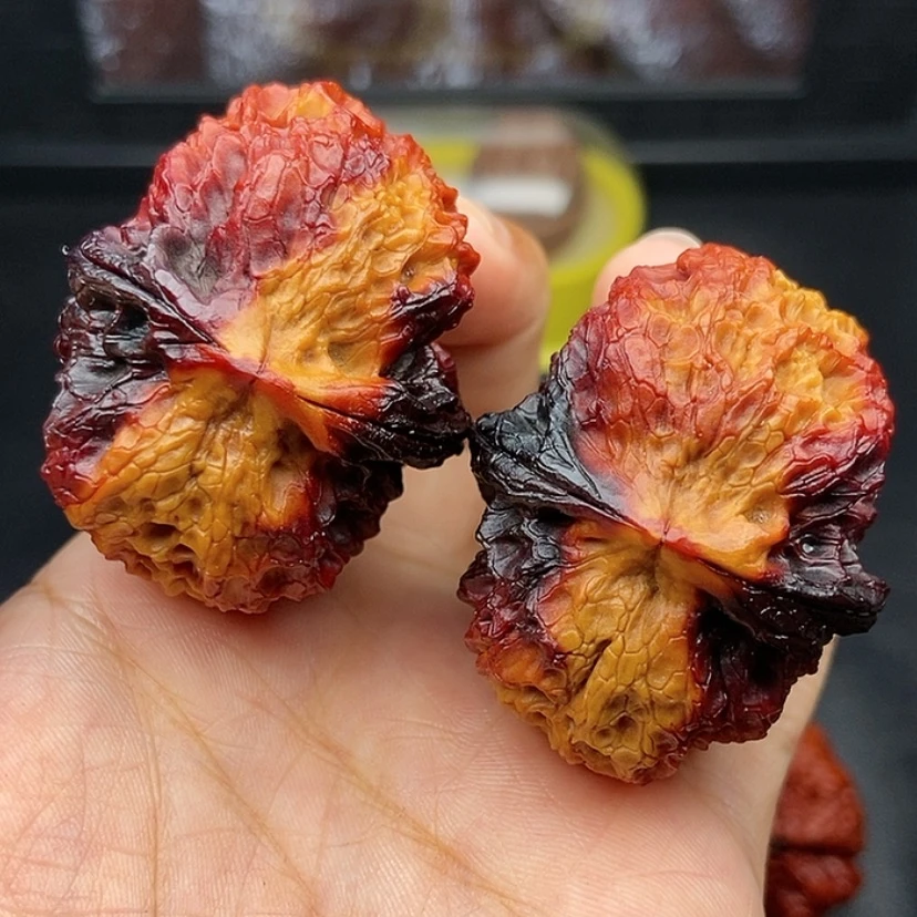【闪购商品】文玩核桃把件45尺七彩太湖石元宝