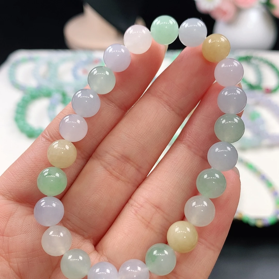 翡翠未镶嵌手链8mm