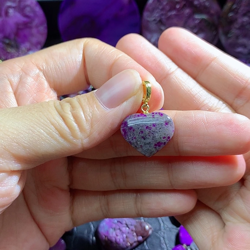 【闪购商品】苏纪石（舒俱来）银S925镀金镶嵌吊坠