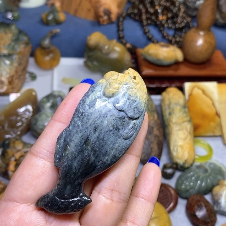 岫岩河磨玉（透闪石质玉）把件未镶嵌