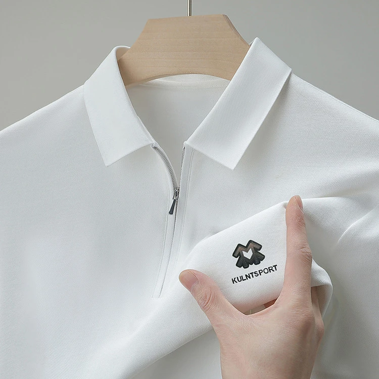 奥特莱斯撤柜丨专柜正品夏季新品含桑蚕丝纯色翻领短袖T恤POLO衫