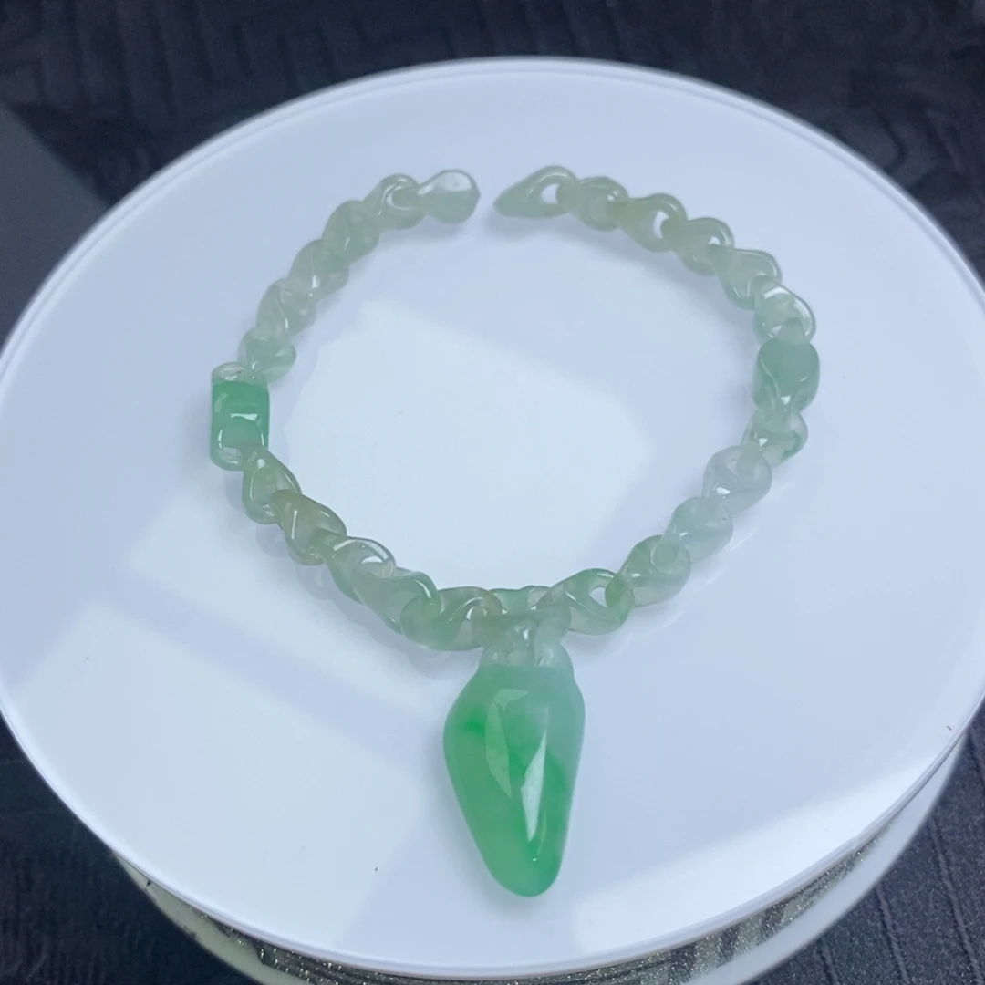翡翠裸石桃子拉环
