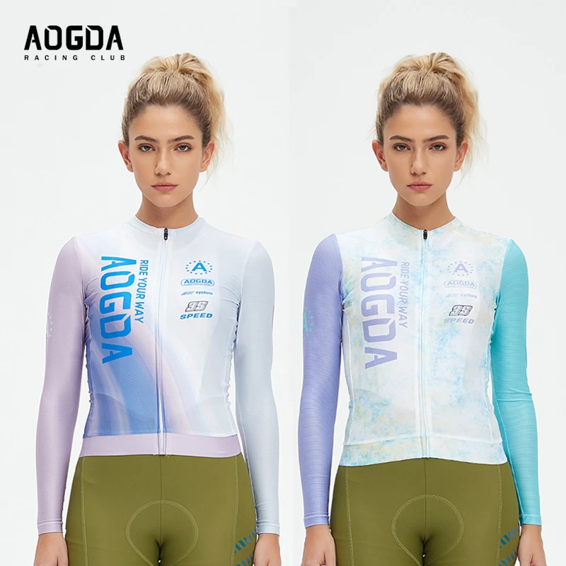 AOGDA「25款新品-靛-春天女款」短袖速干衣骑行服公路车服薄款竞技