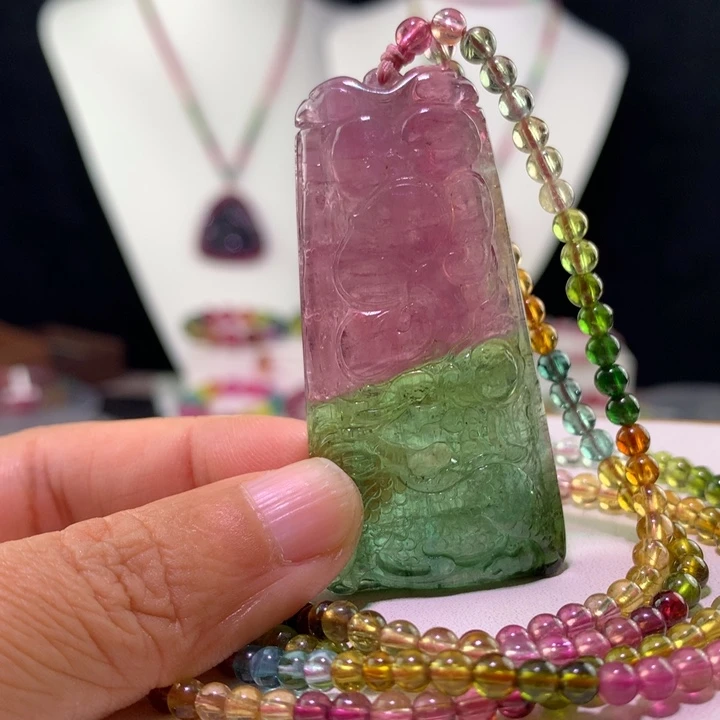 双色碧玺手链未镶嵌