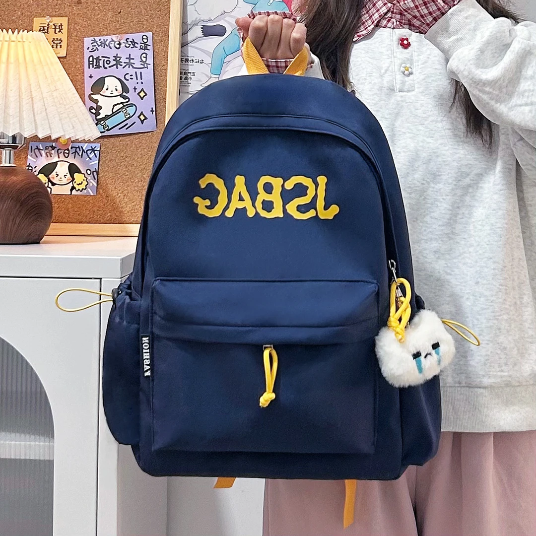 书包初中学生日系复古大容量休闲高中生日常轻便百搭背包