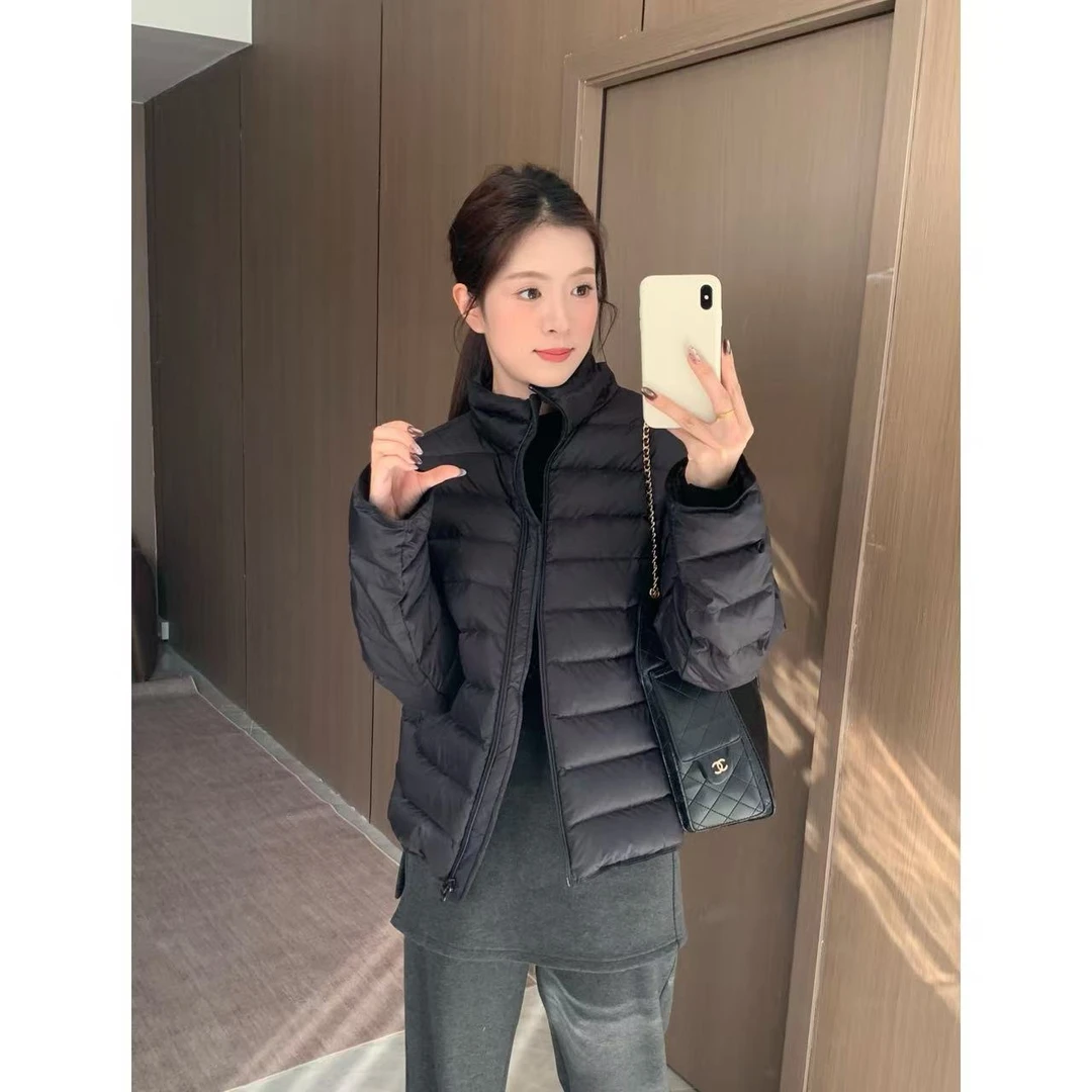 48H【小立领胶囊】 加长90白鸭绒简约立领轻薄款排骨羽绒服25227
