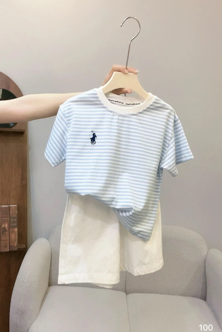 亲子装新款夏季套装百搭男女个性休闲短袖绣花套装洋气时髦时尚