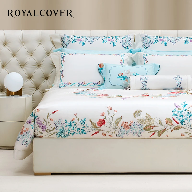 ROYALCOVER/罗卡芙欧式100S长绒棉床单四件套 格兰维尔花园