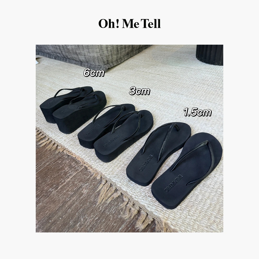 Oh！Me Tell【水蜜桃定制】羊皮超舒适巨好穿不累脚夹脚凉拖人字拖女