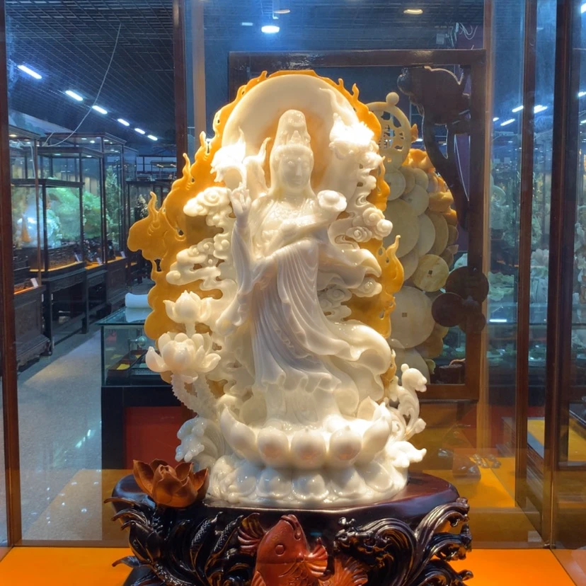 【闪购商品】蛇纹石玉未镶嵌摆件覆膜