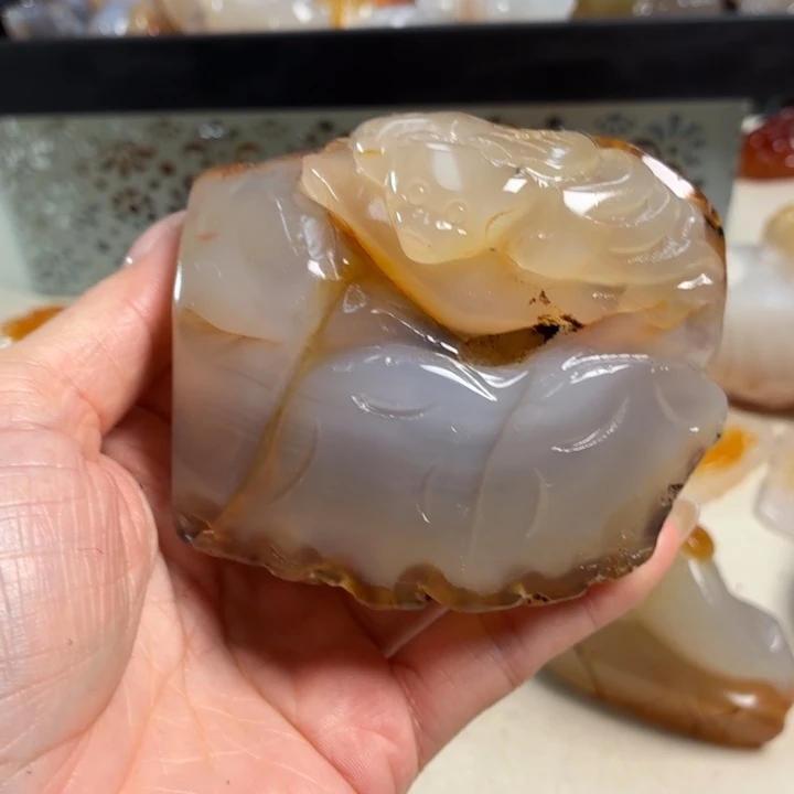 玛瑙/玉髓未镶嵌吊坠(不含链)