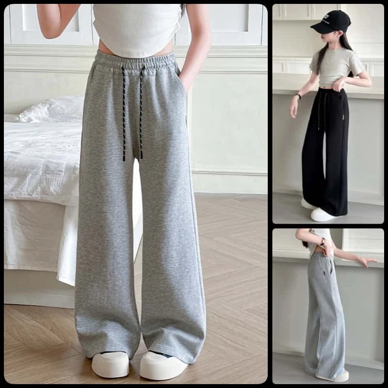 女童洋气裤子显瘦春季喇叭裤2025休闲百搭春秋新款女大童8-15岁潮