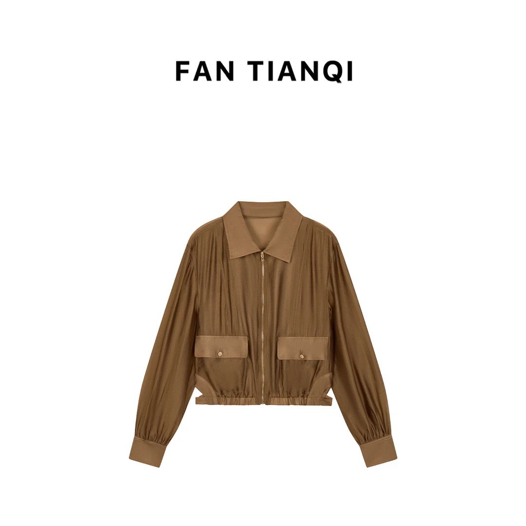 范天奇/FAN TIANQI【时尚都市】翻领防晒外套长袖开衫FWOT51222