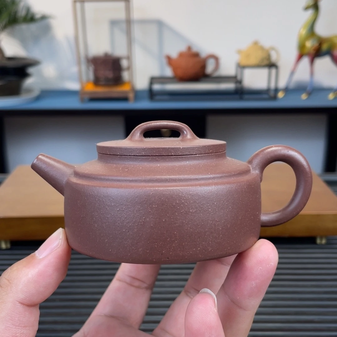 茶壶紫砂紫泥周盘150cc