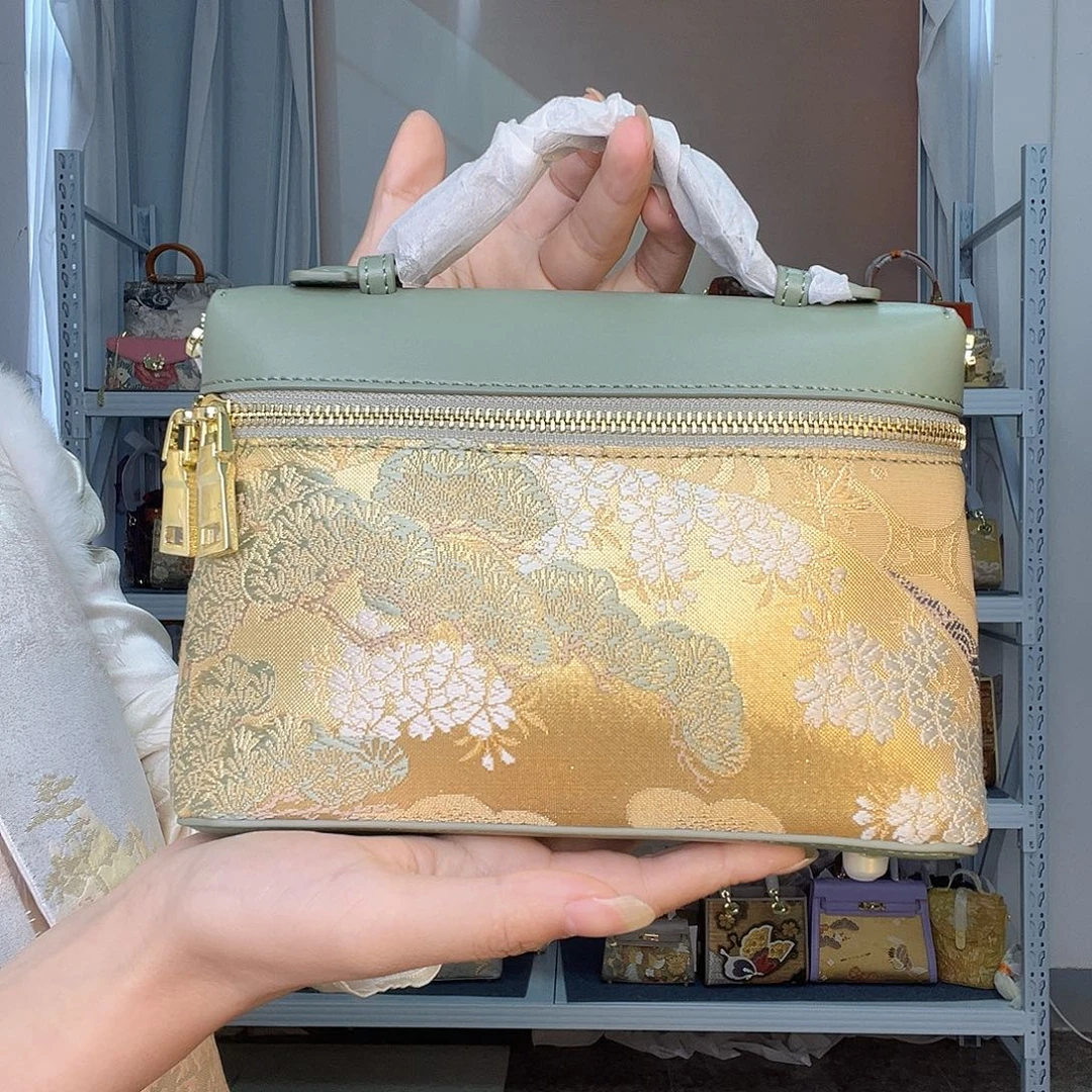 织物桑蚕丝非遗唐锦饭盒包