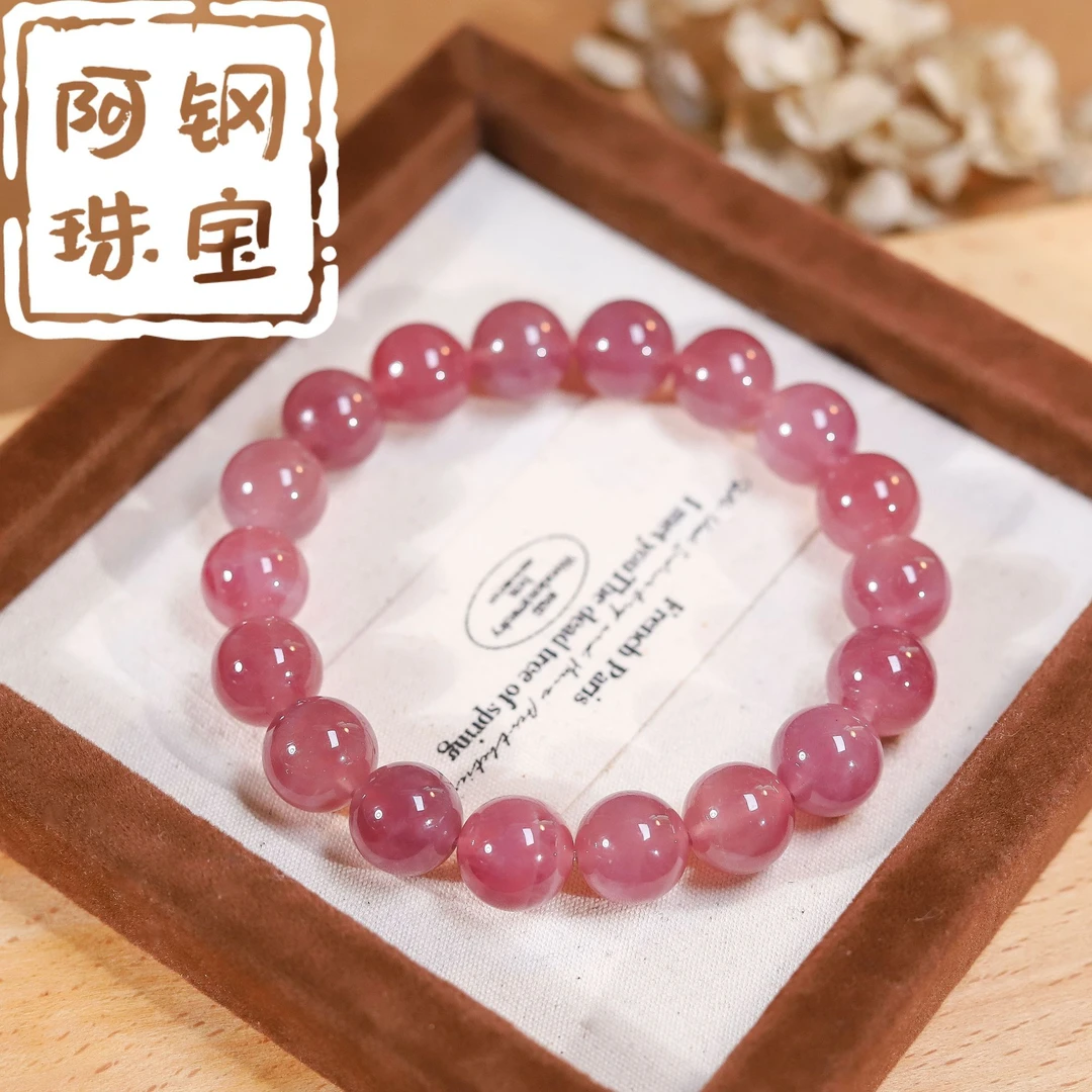 九紫离火扛把子天然紫马粉马达加斯加老矿料手串手链MF160