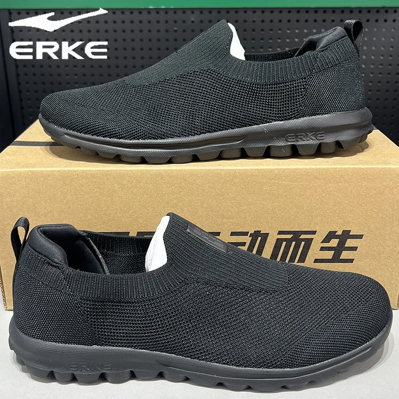 鸿星尔克2025夏季新款懒人一脚蹬驾车套脚透气轻便软底休闲运动鞋