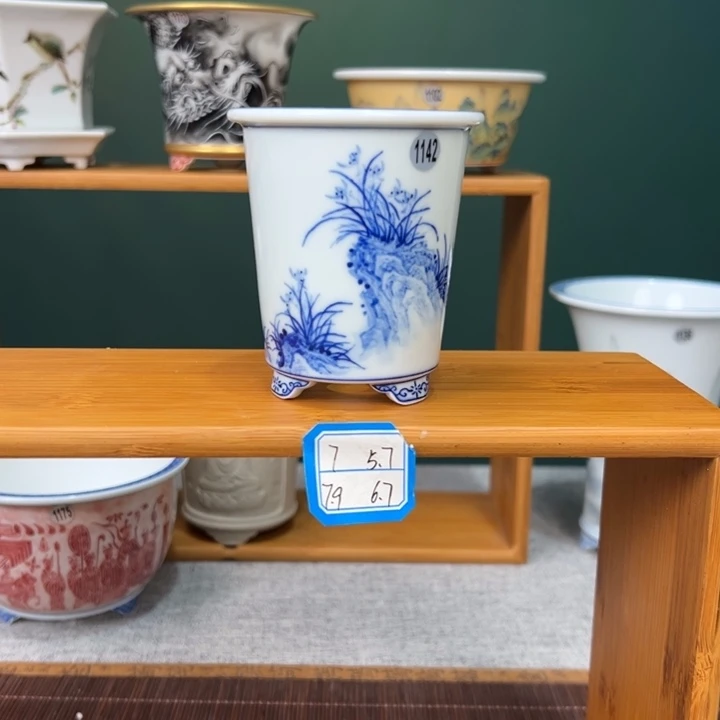 陶福利手工石兰签筒盆