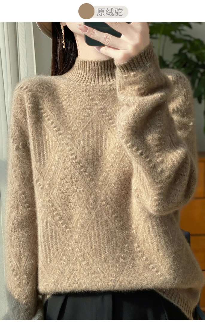 ZHANGLIXI设计师款纯羊毛衫长袖宽松百搭时尚羊毛衫DMR---525