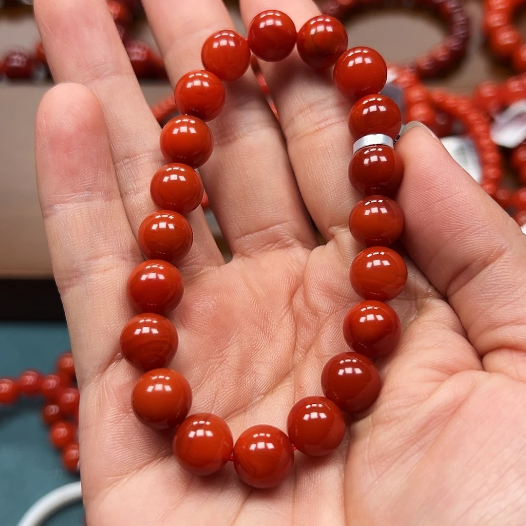南红玛瑙未镶嵌手串川料10m原矿