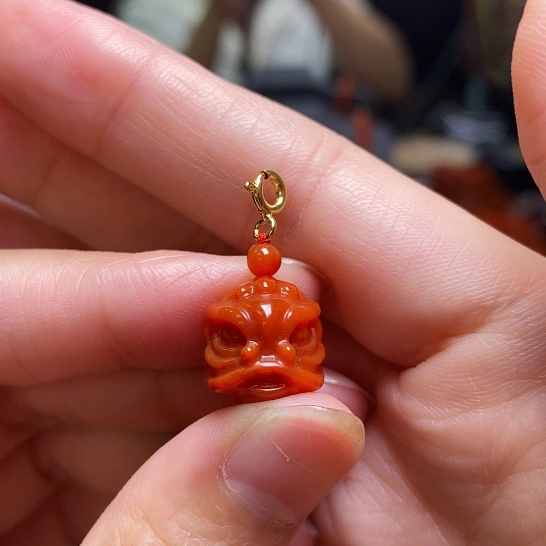 南红玛瑙吊坠银S925镶嵌