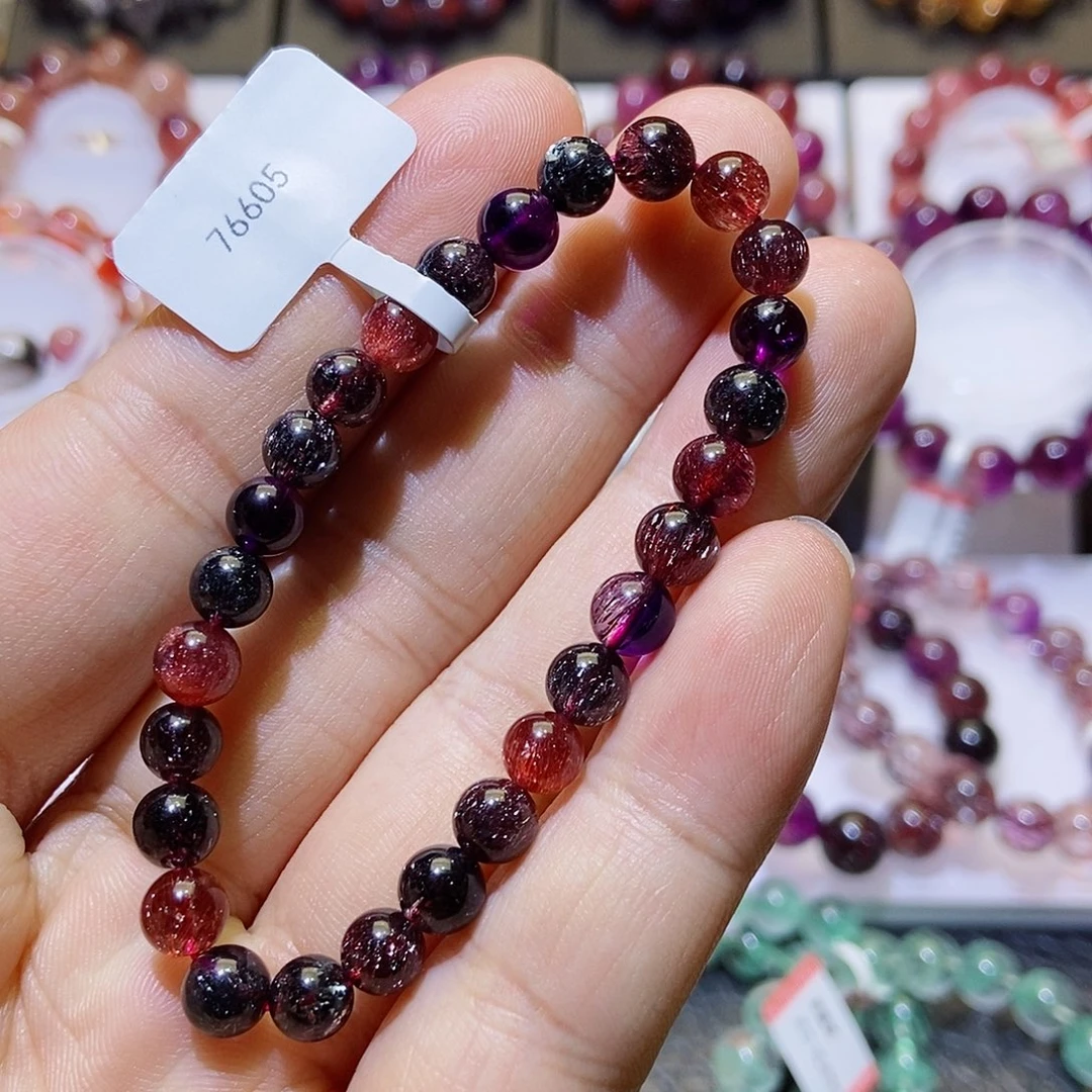 未镶嵌手链水晶黑加仑7