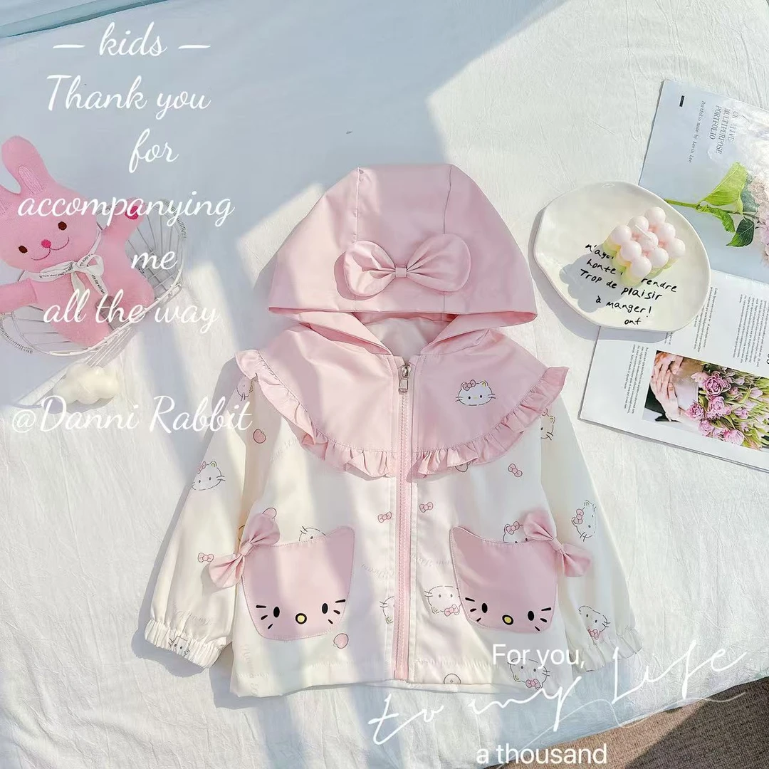【Dannirabbit】*卡通百搭+满印洋气花边*女童外套 X-749