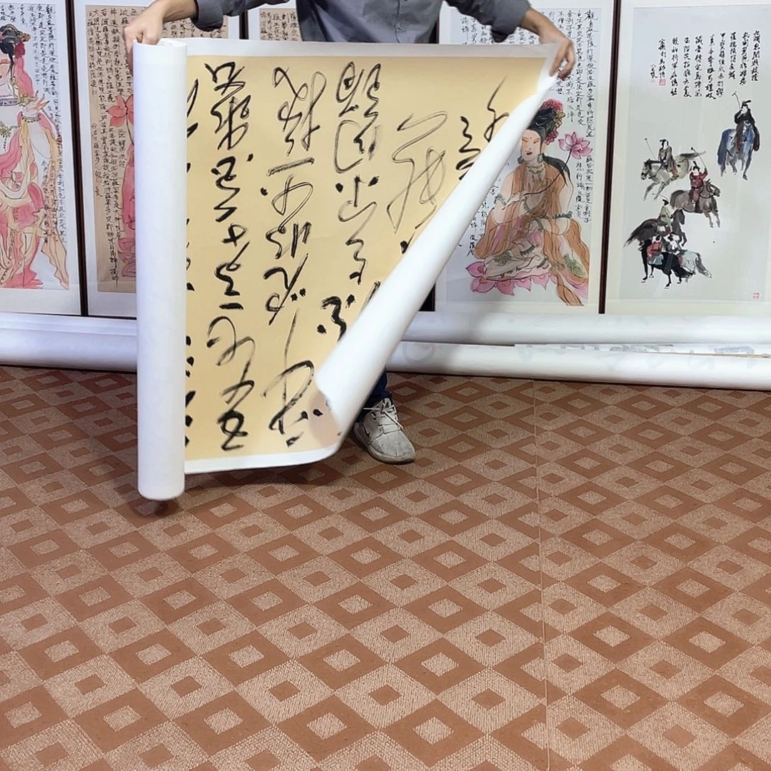 且***行国画手绘画作品8张