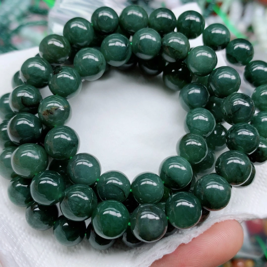 翡翠未镶嵌项链珠珠