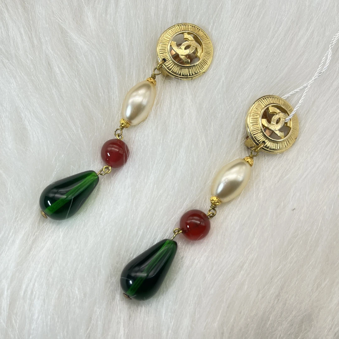 95新  PP中古vintage 香奈儿Chanel复古手工浇注琉璃典雅扫肩