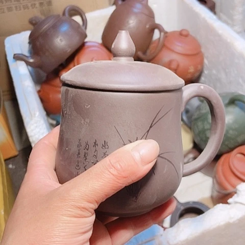 茶壶绿泥宜兴紫砂全手工制作
