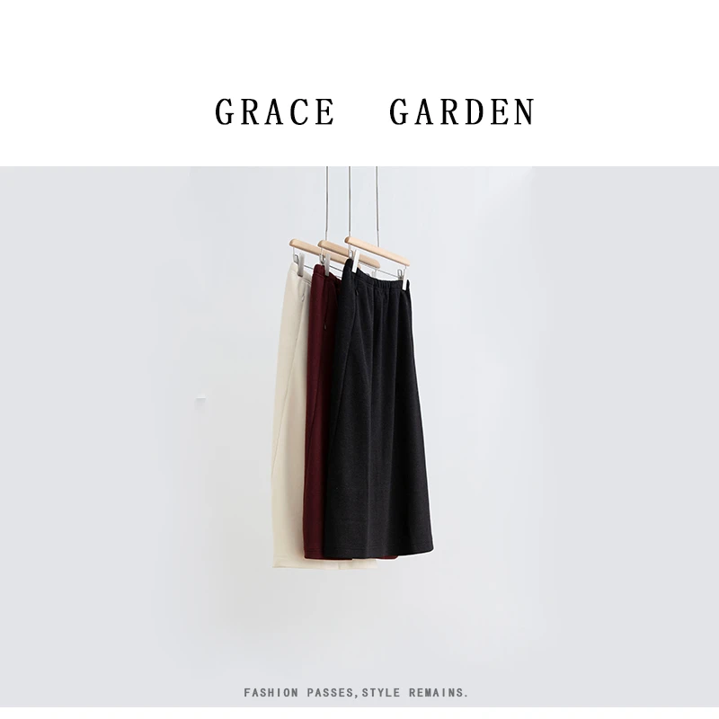 GRACE GARDEN【卫裙！】25早春显瘦立体剪裁松紧高腰A字半裙YQ5A0809