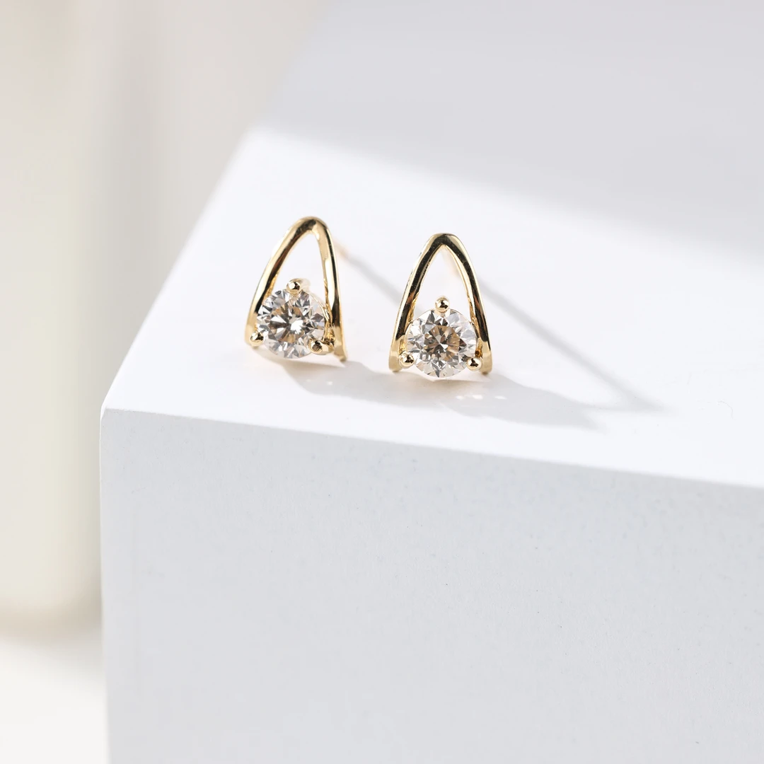 【举石臻选】TA0726-1204-42钻石耳饰18k（一对）E