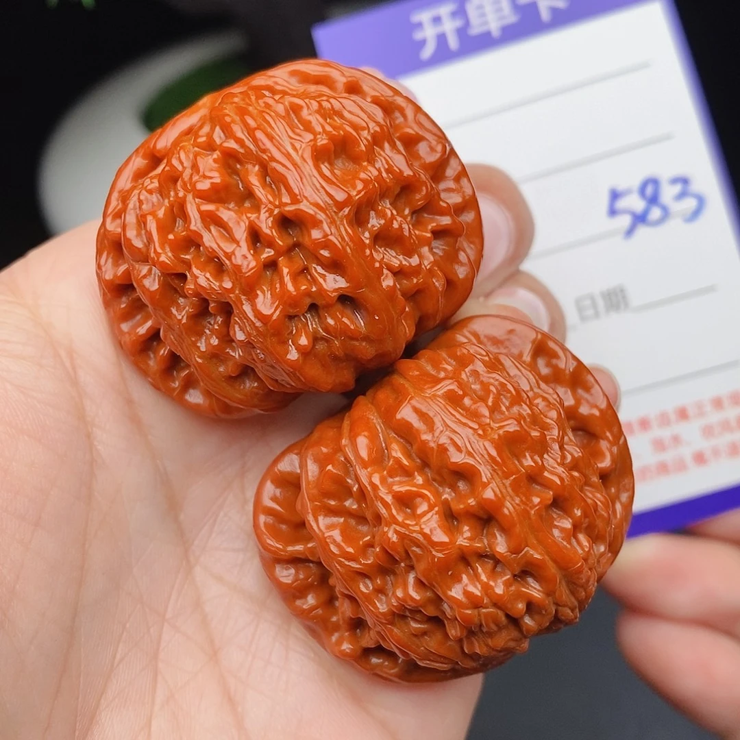 把件文玩核桃41球白583