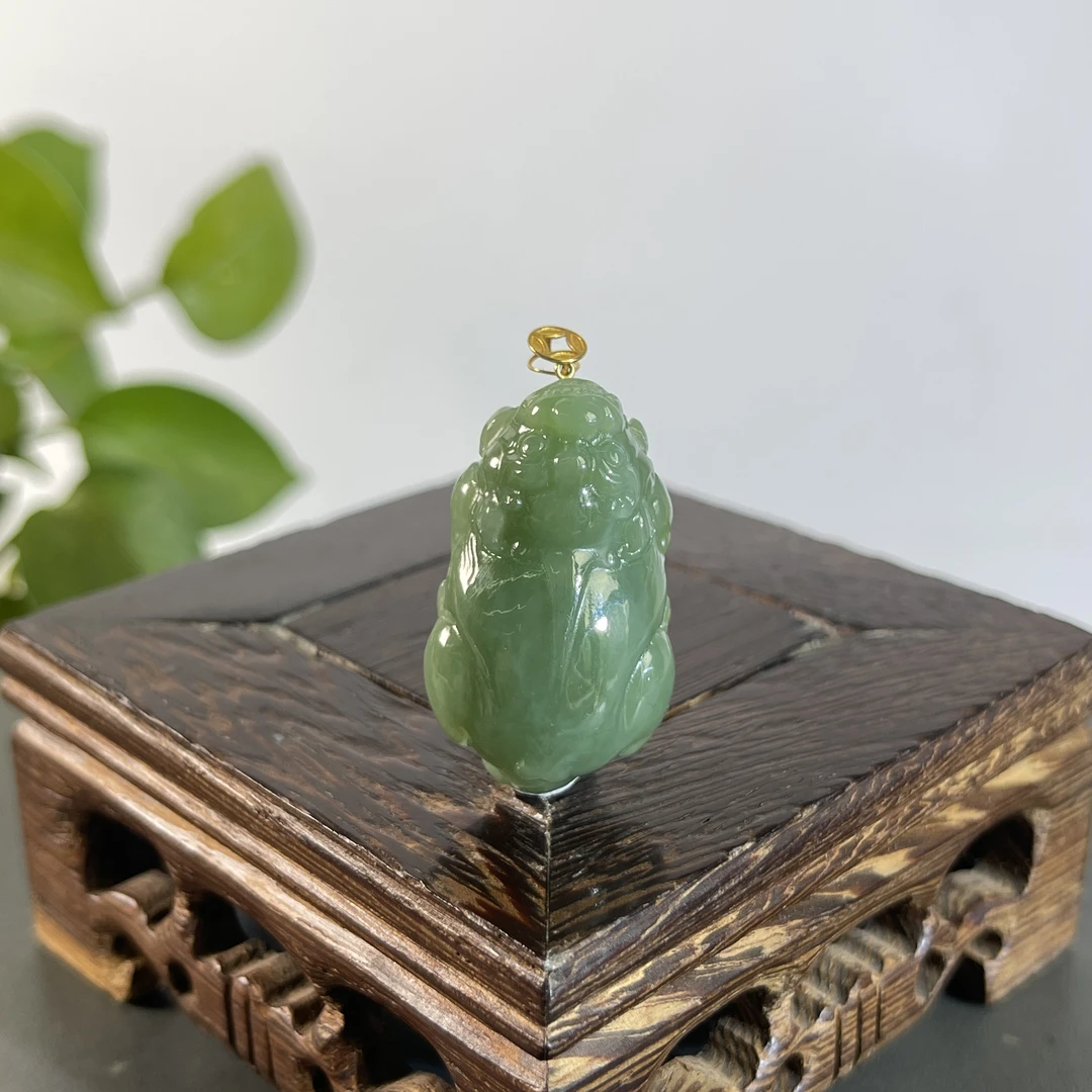 JYW03-65  和田玉-18K金扣貔貅