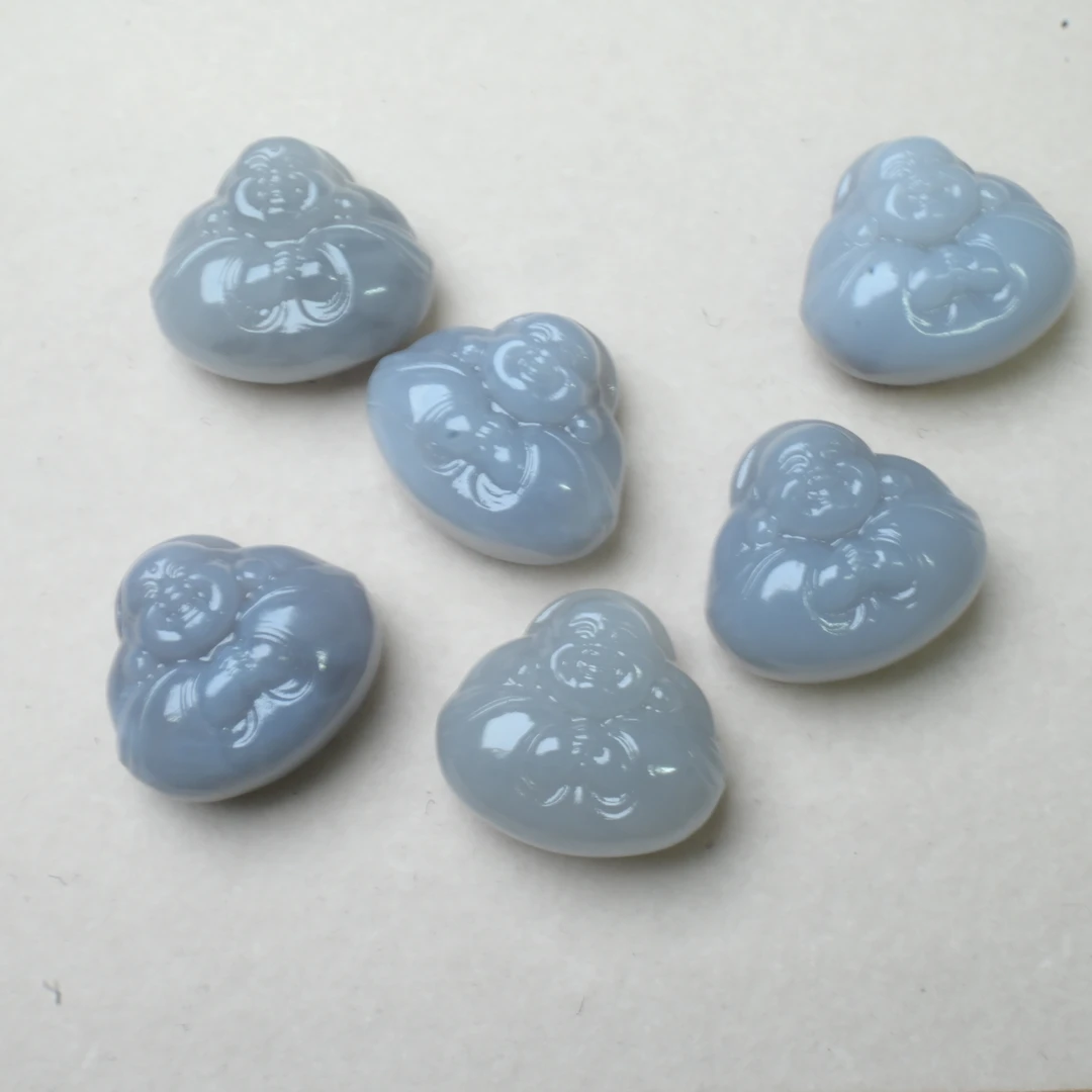 【C48】和田玉烟紫抱抱佛多样性发其一