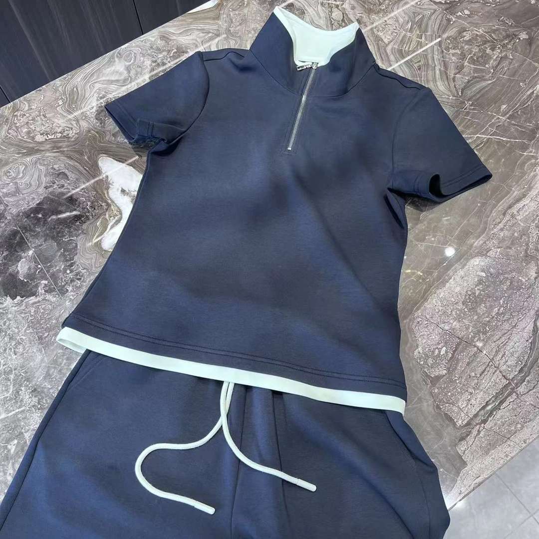MINGGANG/名港【蔚谧渊境】休闲百搭运动套装  25602