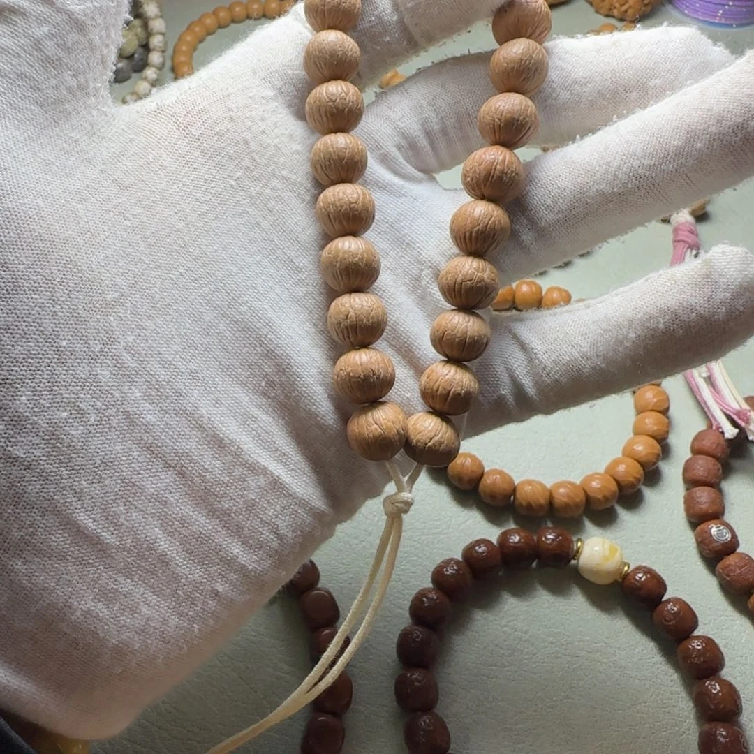 猴头核桃手串原皮凤羽无修