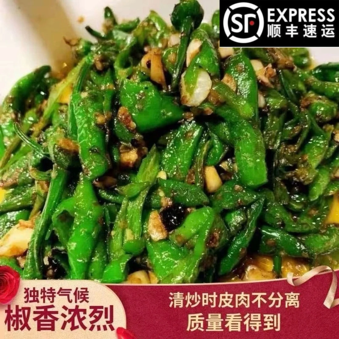 【顺丰包邮】正宗樟树薄皮青椒新鲜富晒椒湖南品种农家种植虎皮辣椒