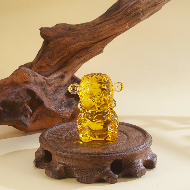 【小魏总返场福利】黄财琉璃摆件（58*35*32mm）