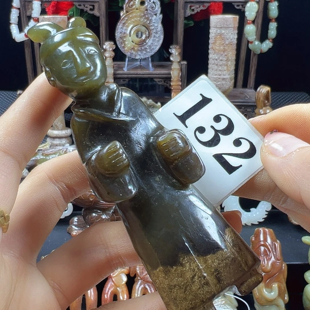 和田玉未镶嵌挂件